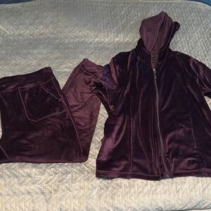 32 Degrees Purple Velvet Track Suit